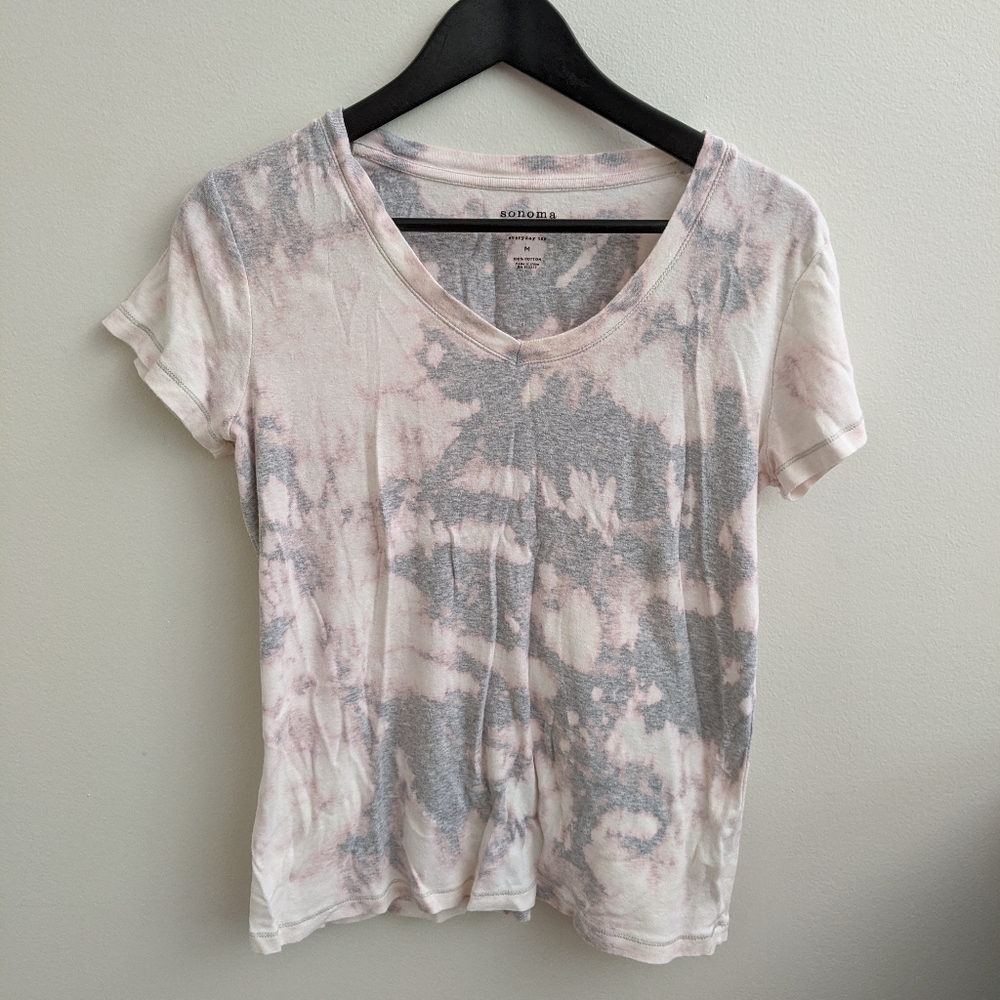 ✨ Sonoma Pink & Grey Tie Dye Tee